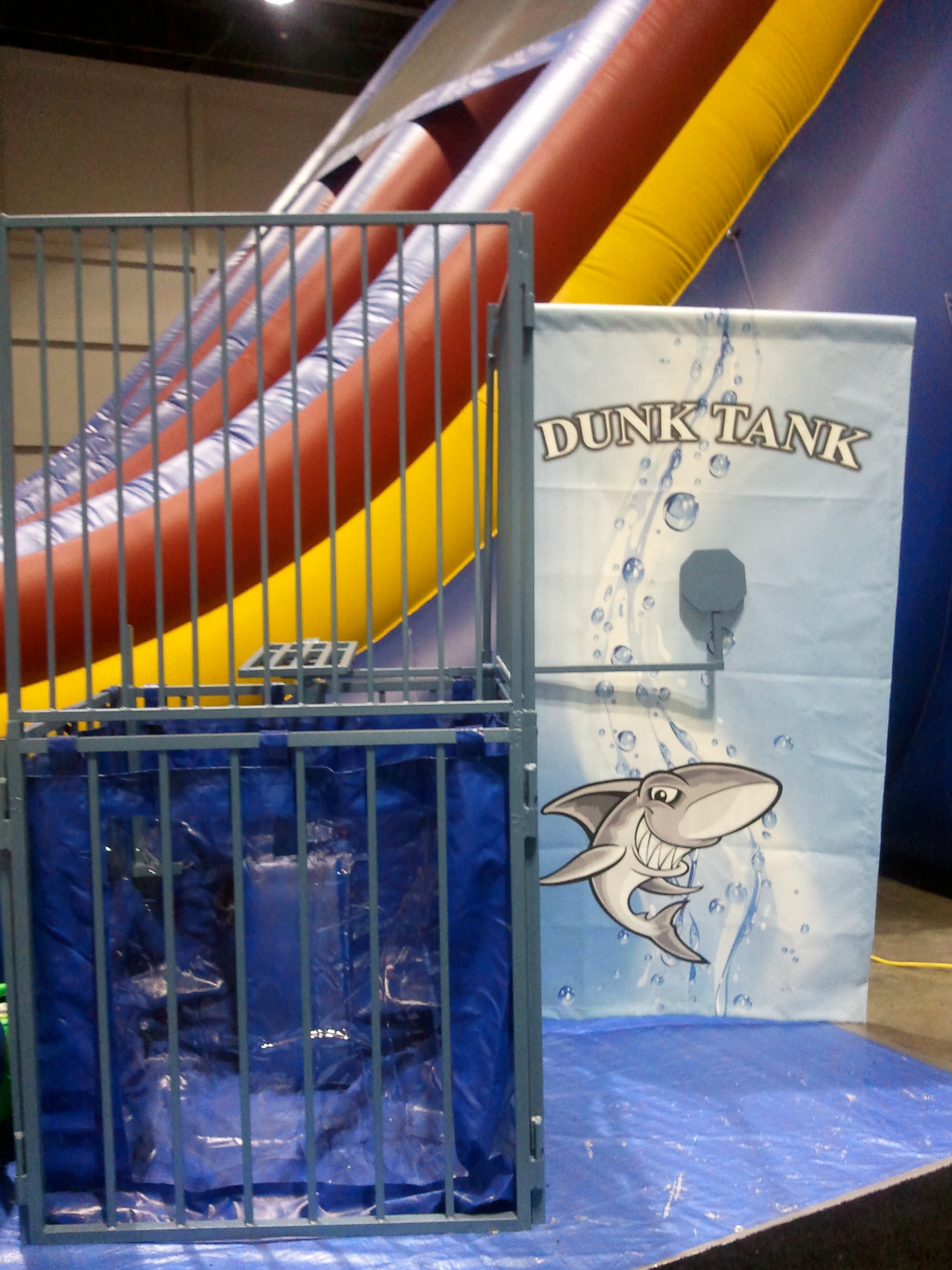 Dunk tank at an outdoor event