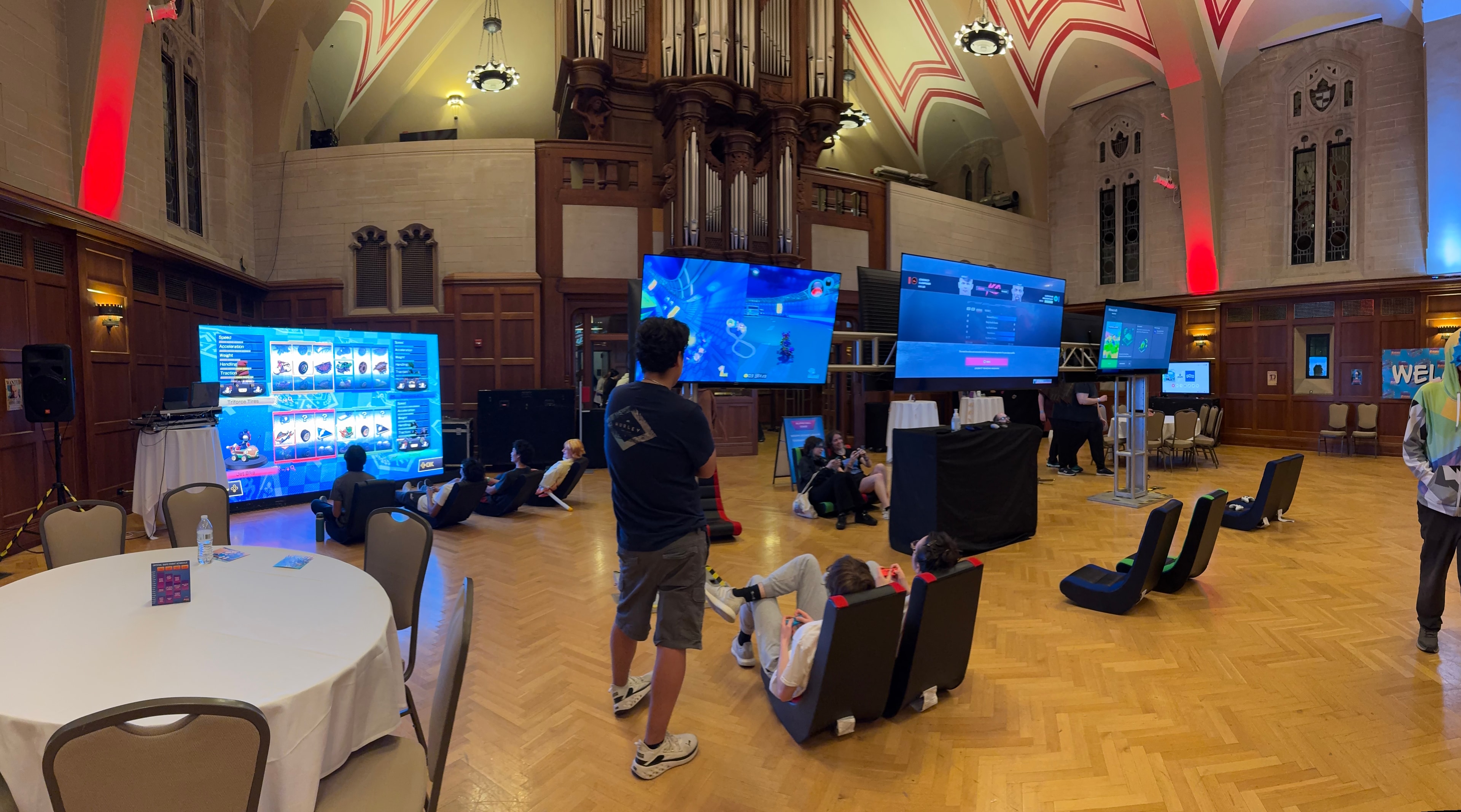 Esports gaming setup at an event
