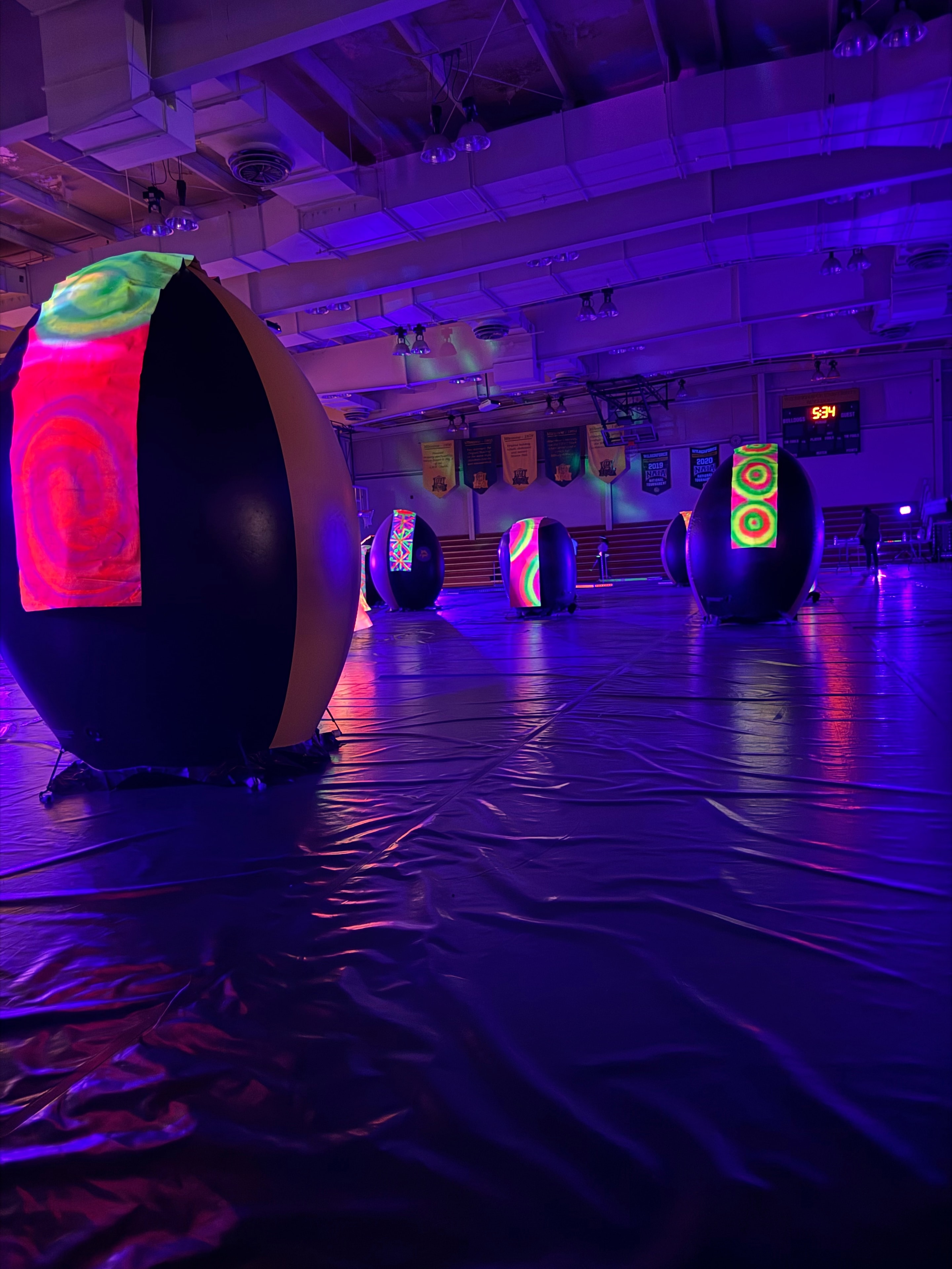 Laser tag players in action